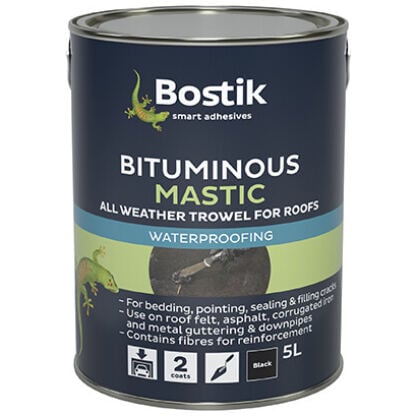 Bostik mastic all weather trowel for roofs 5 litre