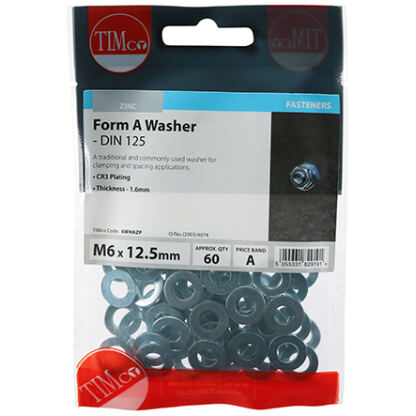 timco form a washer bright zinc plated bag