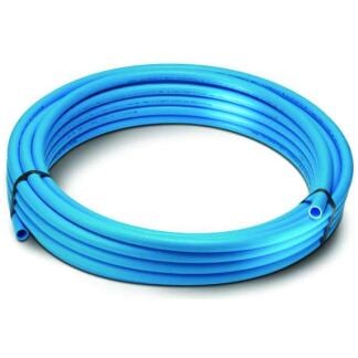 polypipe 2025bu mdpe pipe 20mm x 25 metre blue