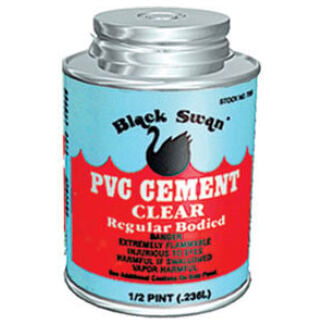 black swan pvc cement clear finish