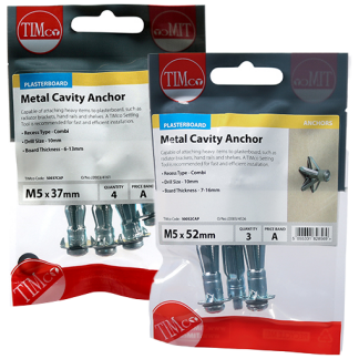 Timco Metal Cavity Anchors M5