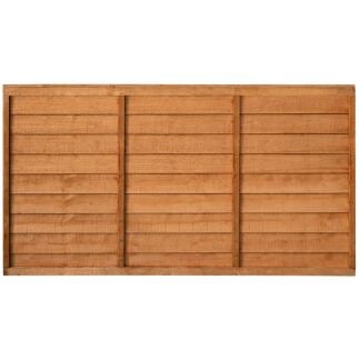 Forest Heritage Lap Fence Panel - 3ft x 6ft Golden Brown