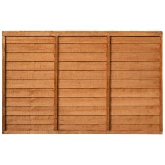 Forest Garden Heritage Lap Fence Panel - 4ft x 6ft Golden Brown