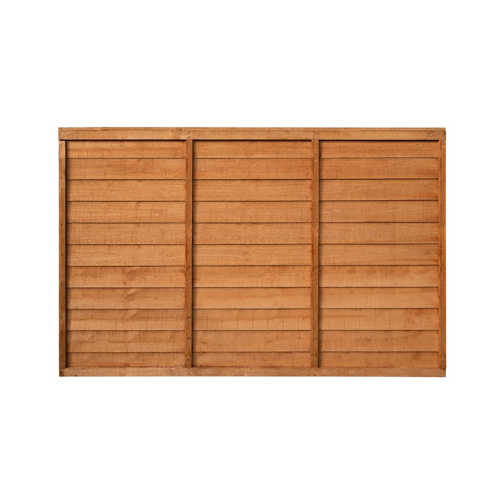 Forest Garden Heritage Lap Fence Panel - 4ft x 6ft Golden Brown