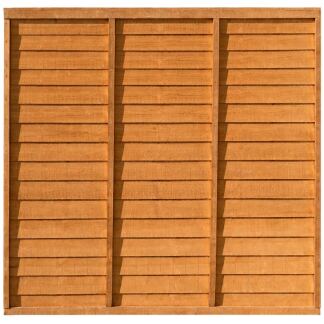 Forest Garden Heritage Lap Fence Panel - 6ft x 6ft Golden Brown
