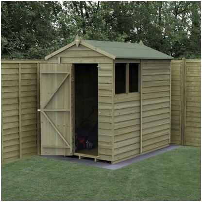 Forest Garden Overlap Pressure Treated 4Life Apex Shed - 7' x 5' - Image 2