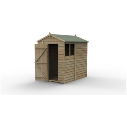 Forest Garden Overlap Pressure Treated 4Life Apex Shed - 7' x 5'