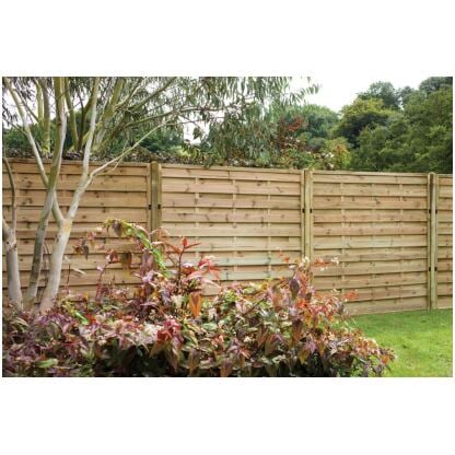 Forest Garden Pressure Treated Decorative Europa Plain Fence Panel 1.8m x 1.8m