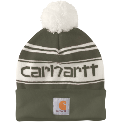 carhartt knit cuffed logo beanie arborvitae