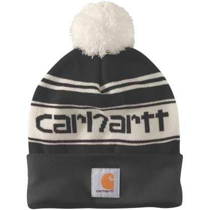 carhartt knit cuffed logo beanie black