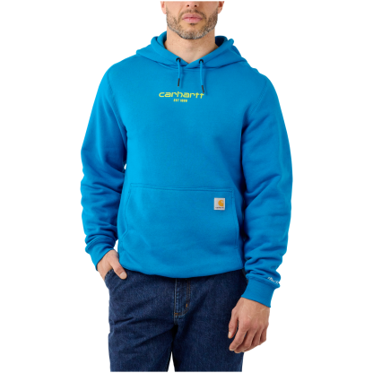 carhartt lightweight logo sweatshirt marine blue