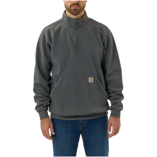carhartt quarter zip sweatshirt in carbon heather