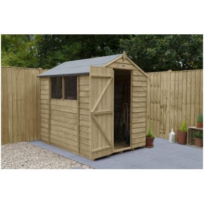 Forest Garden Overlap Pressure Treated Apex Shed 7 by 5 foot