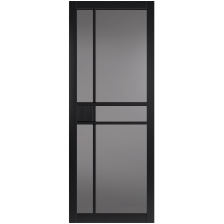 J B Kind City Black Tinted Glazed Internal Door