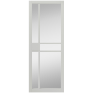 J B Kind City White Clear Glazed Internal Door