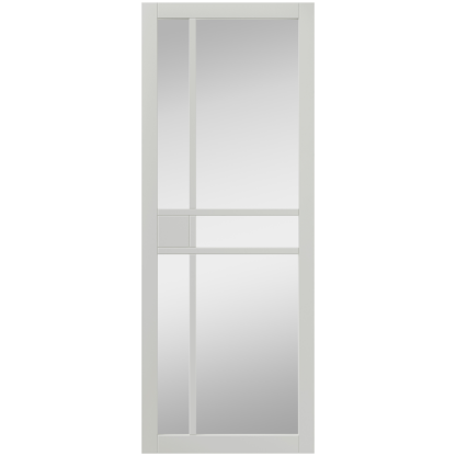 J B Kind City White Clear Glazed Internal Door