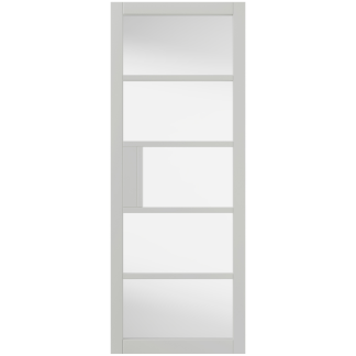 J B Kind Metro White Clear Glazed Internal Door