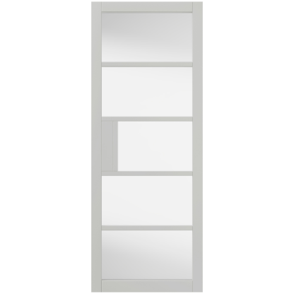 J B Kind Metro White Clear Glazed Internal Door