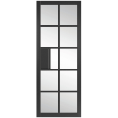 J B Kind Plaza Black Clear Glazed Internal Door