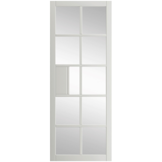J B Kind Plaza White Clear Glazed Internal Door