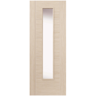 J B Kind Ivory Glazed Laminate Internal Door