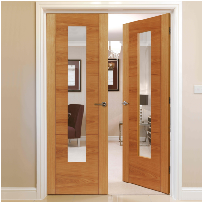 J B Kind Mistral Oak Glazed Internal Door