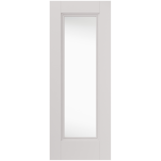 J B Kind Belton Glazed White Internal Door