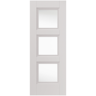 J B Kind Catton Glazed White Internal Door