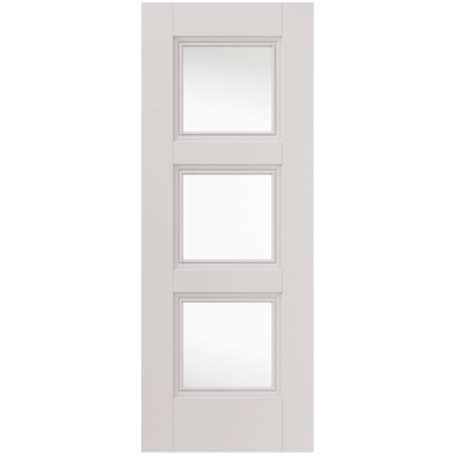 J B Kind Catton Glazed White Internal Door