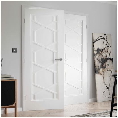 J B Kind Quartz White Internal Door