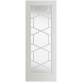 J B Kind Quartz Glazed White Internal Door