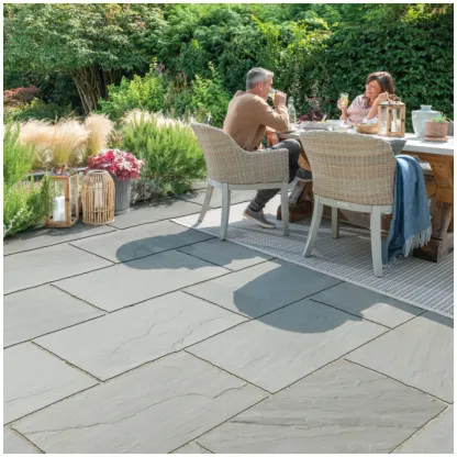 Bradstone Natural Sandstone Patio Kit - Silver Grey 15.3M²