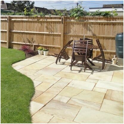 Bradstone Natural Sandstone Patio Kit - Fossil Buff 15.3M²
